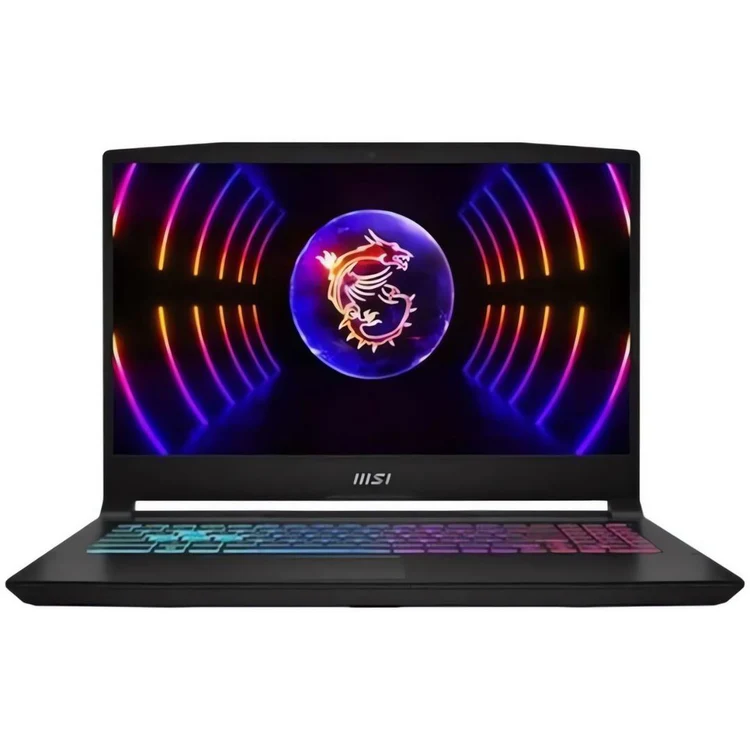 إم إس أي كاتانا كمبيوتر محمول للألعاب مقاس 15.6 بوصة FHD IPS مع معدل تحديث 144 هرتز ومعالج Intel - لابتوب ألعاب أسود مع لوحة مفاتيح RGB