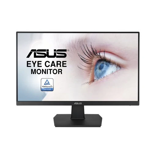 شاشة أسوس Eye Care مع عين زرقاء على الشاشة
